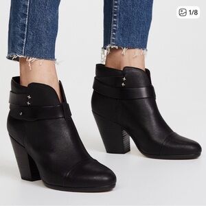 rag & bone Black Leather Ankle Booties